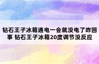 钻石王子冰箱通电一会就没电了咋回事 钻石王子冰箱20度调节没反应